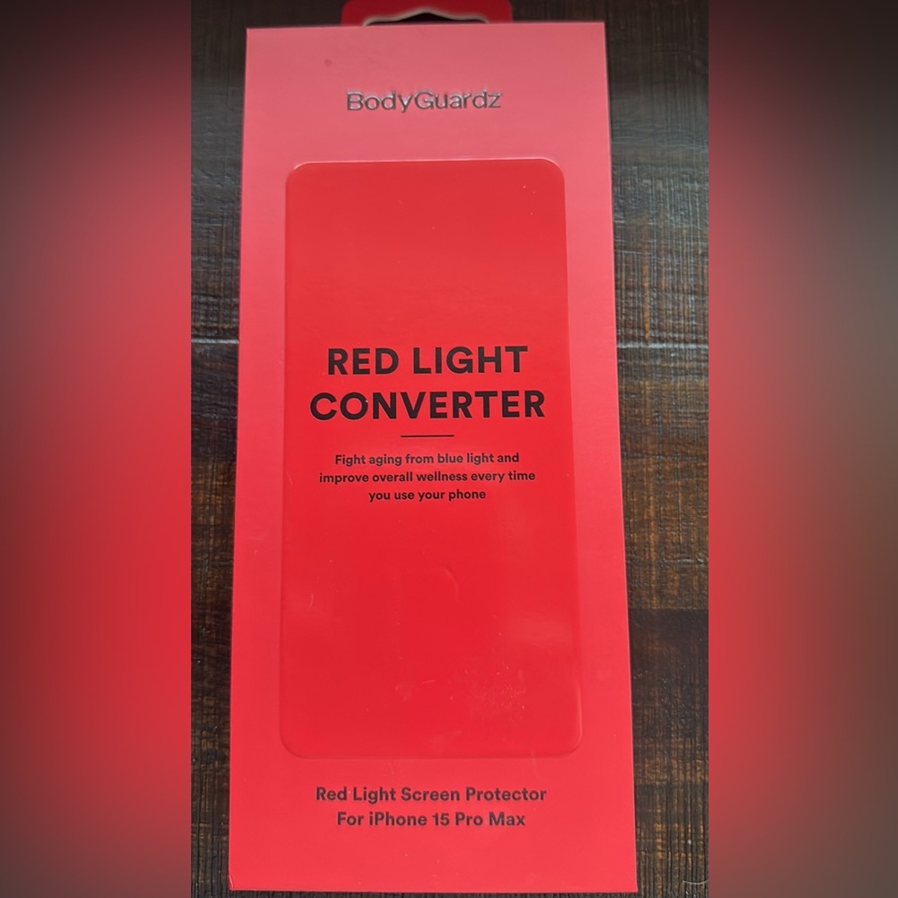 Red Light Converter Anti-Blue Light Screen Protector for iPhone 15 PRO MAX